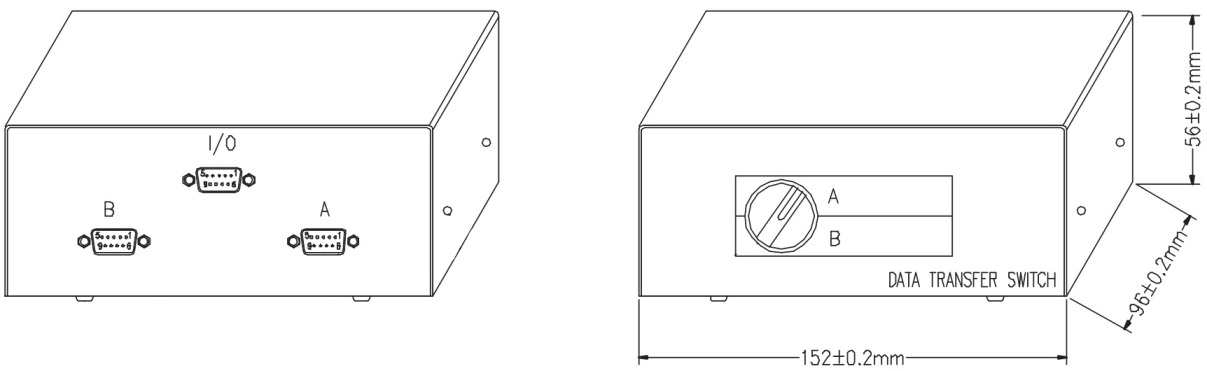 קופסת מיתוג 2 כניסות PRO SIGNAL DB9